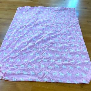 Pottery Barn Kids twin unicorn duvet cover and matching standard pillow case